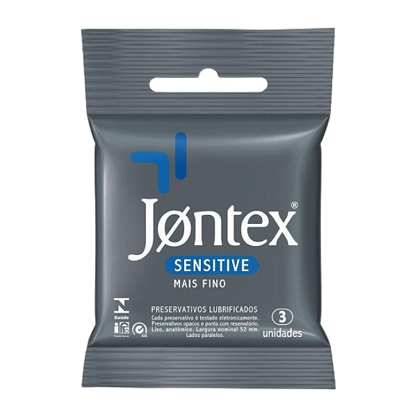 Preservativo Camisinha Jontex Sensitive Com 3 Unidades