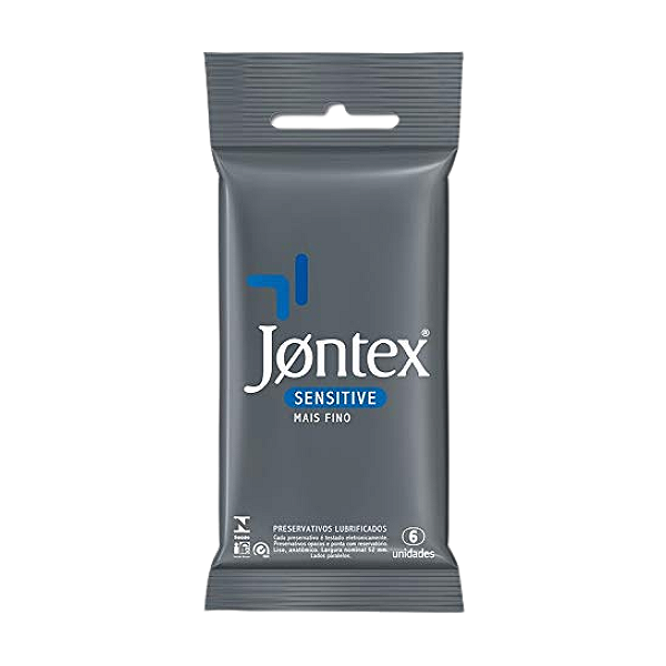 Preservativo Camisinha Jontex Lubrificado Sensitive Com 6 Unidades