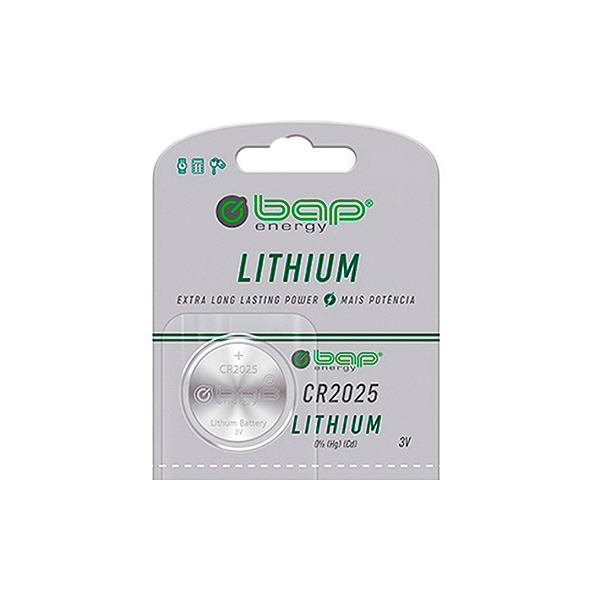 Bateria Botão 2025 3v Lithium 1 Unidade Bap Energy