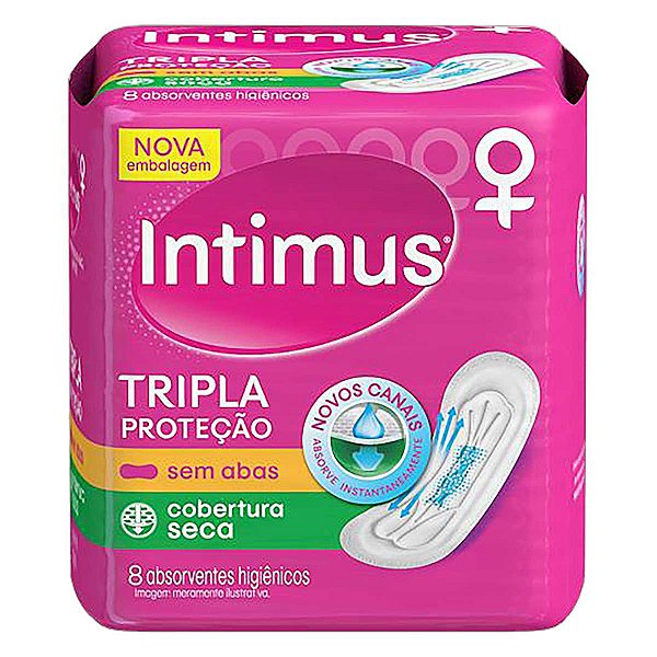 Absorvente Externo Tripla Proteção Sem Abas 8un Intimus