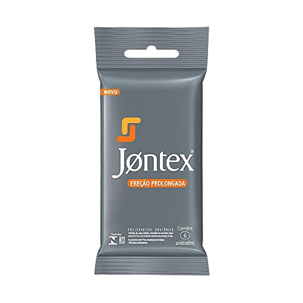 Preservativo Camisinha Jontex Lubrificado Ereção Prolongada Com 6 Unidades