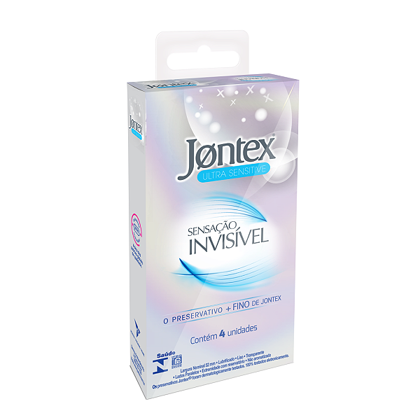 4 Preservativos Sensação Invisível É O Mais Fino Da Jontex