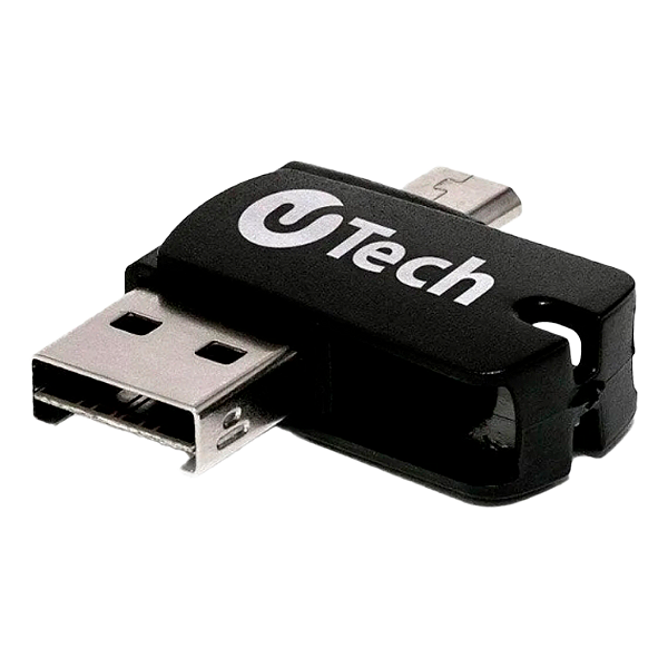 Pen Drive OTG uTech 32GB 3 Em 1 USB 2.0 Adaptador Micro Sd E Micro Usb