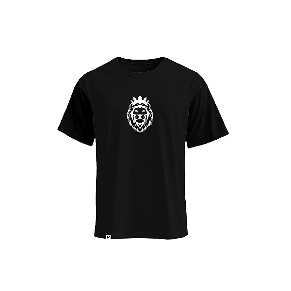 Camiseta Basic Lion Menalmei Preta