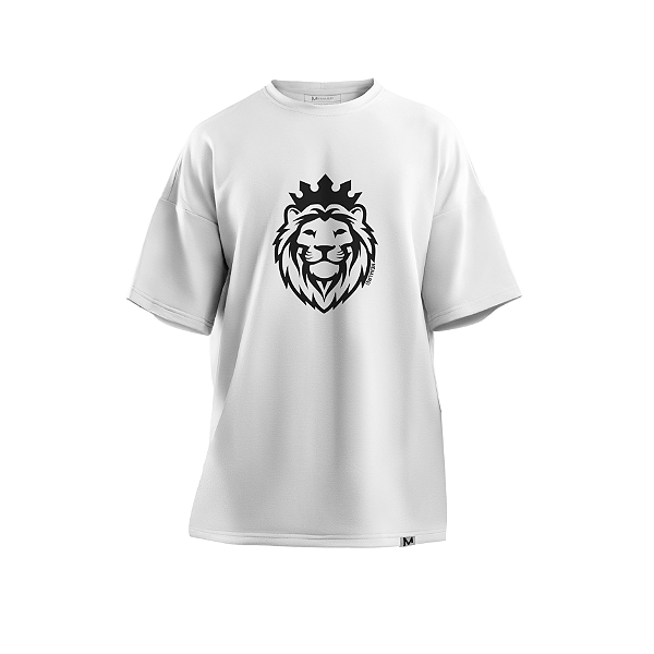 Camiseta Oversized Lion Menalmei Branca