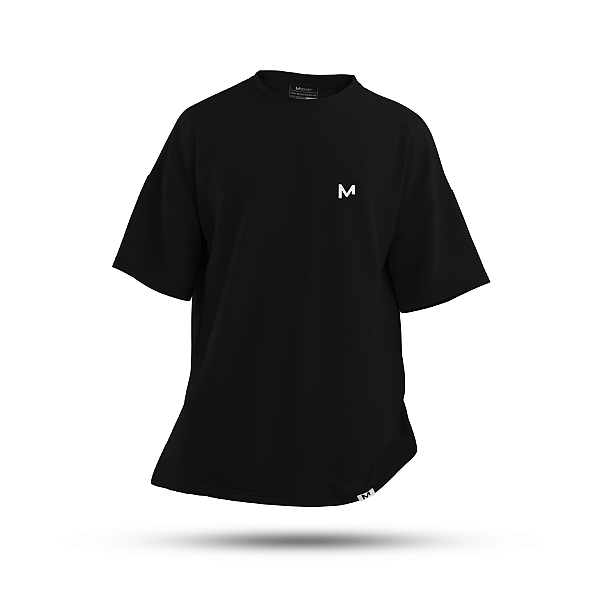 Camiseta Oversized Basic Menalmei Preta