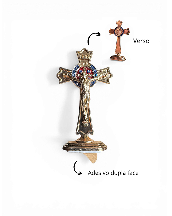 Cruz de Metal para Carros e Oratórios - 8cm