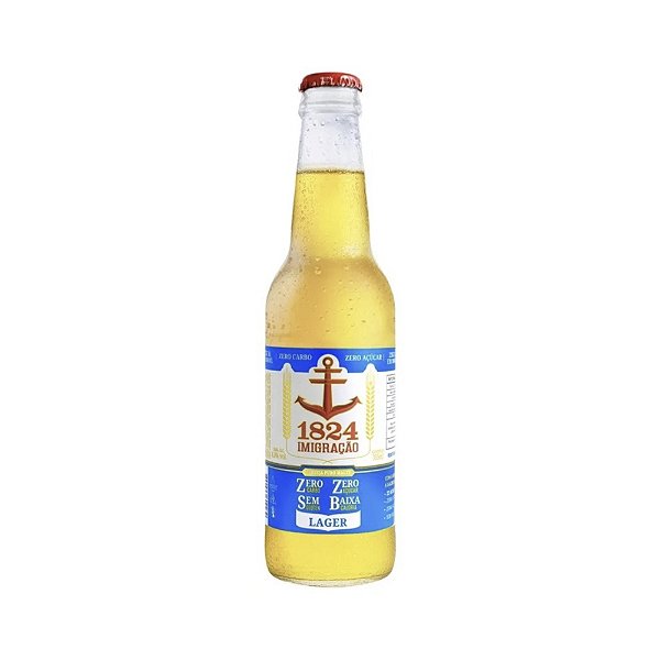CERVEJA IMIGRACAO - LAGER ZERO CARBO 355ML (LONG NECK)