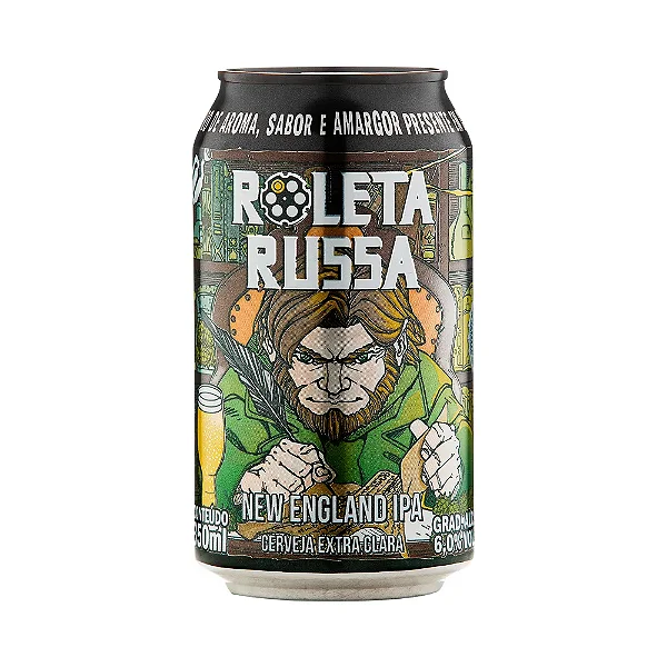 CERVEJA ROLETA RUSSA - NEW ENGLAND IPA (NEIPA) 350 ML (LATA)