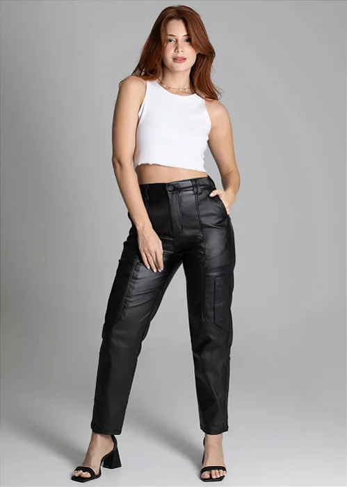 Calça Resinada Sawary Mom