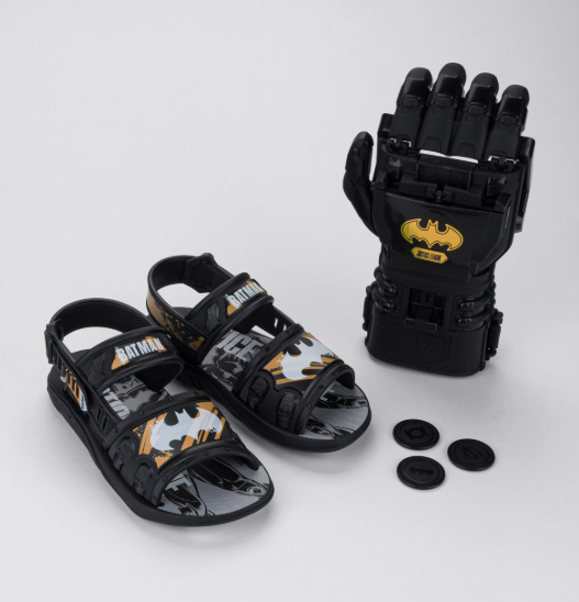 Sandália Infantil Preto Batman Liga da Justiça Action Grendene Kids
