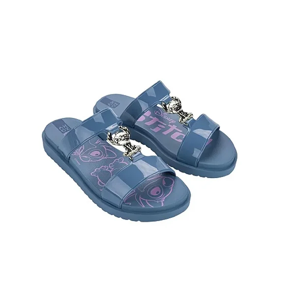 Chinelo Slide Azul Stitch Disney Mix Zaxy