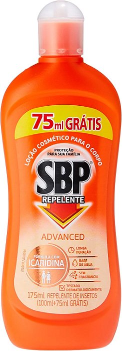 Repelente SBP Advanced Loção com Icaridina - 175ml