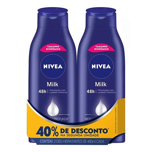 Pack Hidratante Nivea Milk 400ml - 2 unidades