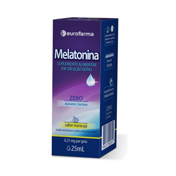 Melatonina Eurofarma - Suplemento Alimentar em Gotas - 25ml - Sabor Maracujá