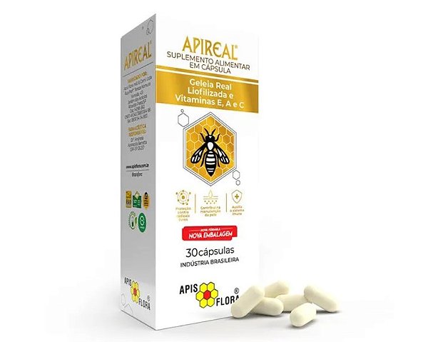 Suplemento Alimentar Apireal Apis Flora 30 Cápsulas