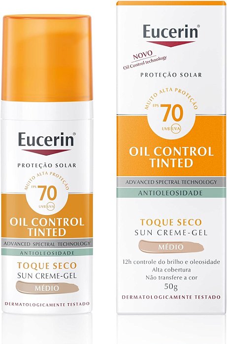 Protetor Solar Eucerin Sun Oil Control Tinted FPS 70 - 50g Claro