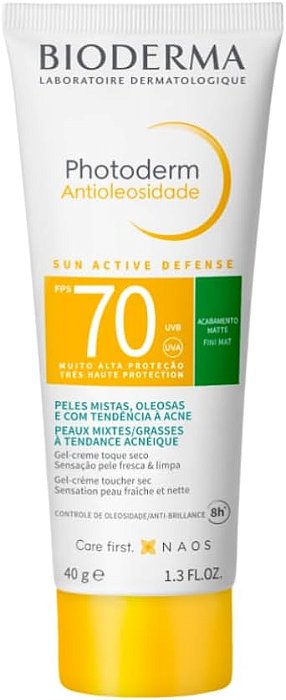Protetor Solar Facial Antioliosidade FPS 70 Bioderma Photoderm 40g