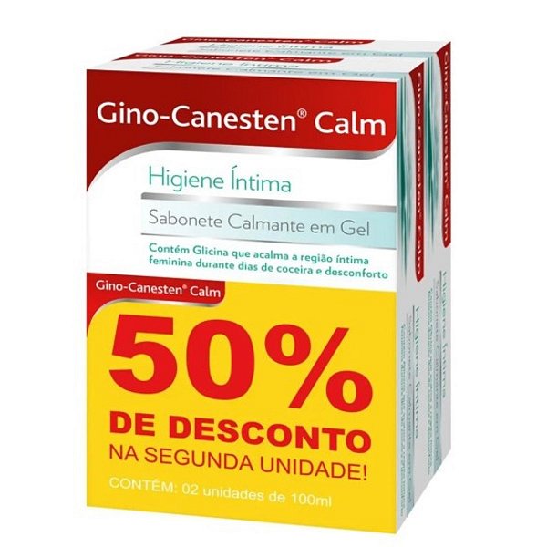 Sabonete Íntimo Calmante Gino-Canesten Calm - 2 unidades de 100ml