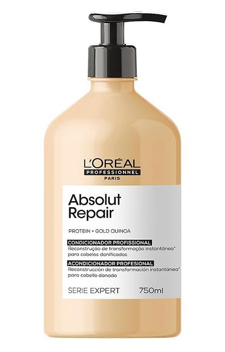 Condicionador Absolut Repair Protein + Gold Quinoa L'oreal Professional 750ml