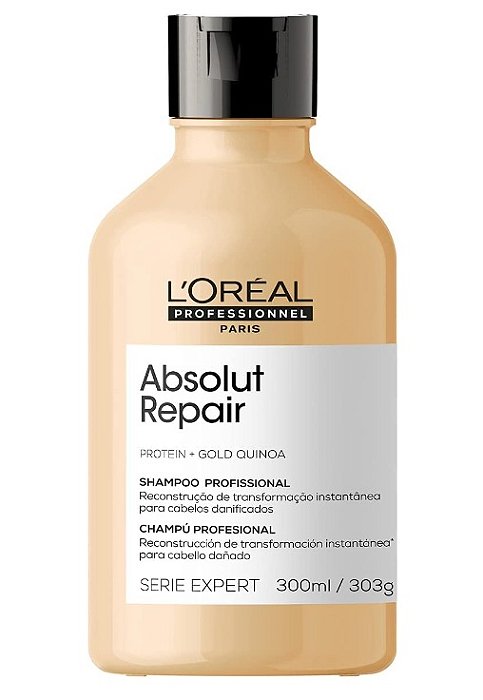 Shampoo Absolut Repair Protein + Gold Quinoa L'oreal Professional 300ml