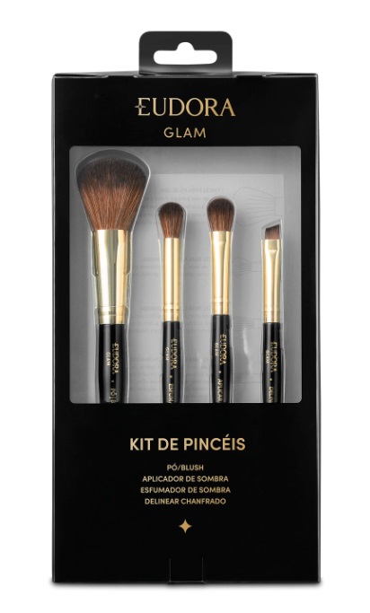 Kit de Pincéis Eudora Glam 4 Itens