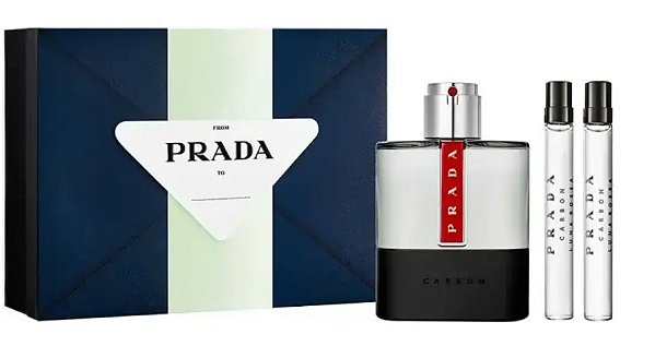 Coffret Prada Luna Rossa Carbon 100ml + 2 Travel 10ml