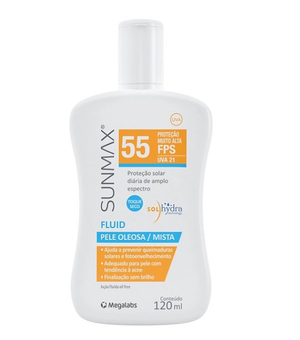 Sunmax Fluid Protetor Solar FPS55 120ml