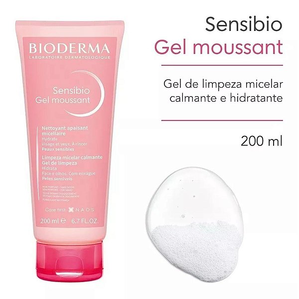 Gel de Limpeza Facial Bioderma - Sensibio Gel Moussant - 200ml