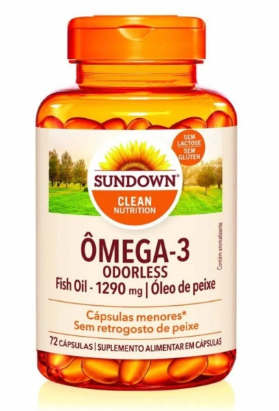 Ômega 3 Fish Oil Odorless Premium Sundown 72 caps