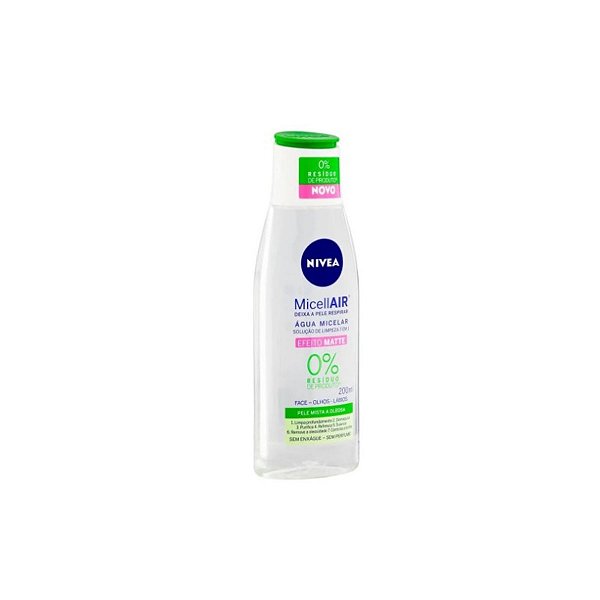 Nivea Micellair Efeito Matte - Água Micelar Solução de Limpeza 7 Em 1 - 200ml
