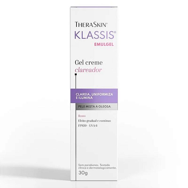Klassis Emulgel Theraskin - Creme Clareador FPS20 - 30g