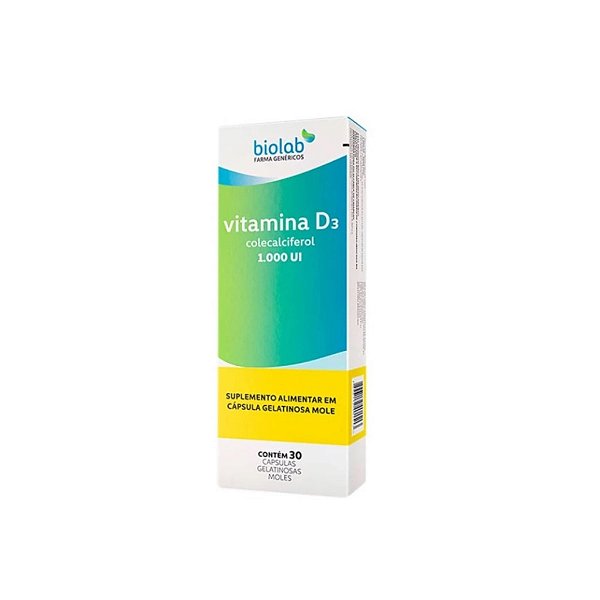 Vitamina D3 1.000 UI 30 caps Biolab
