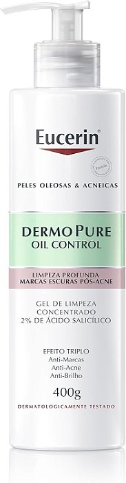 Gel de Limpeza Facial Concentrado Eucerin DermoPure Oil Control - 400g