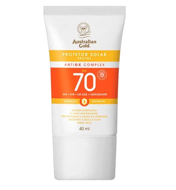 Protetor Solar Australian Gold Antiox FPS70 40ml