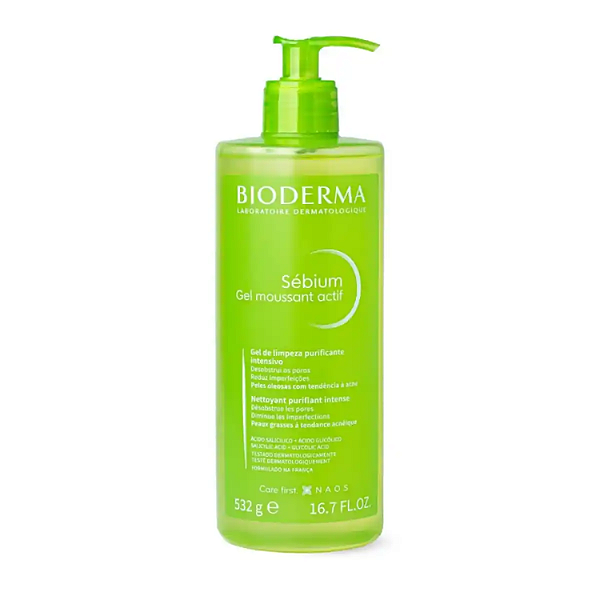 Gel De Limpeza Bioderma Sebium Gel Moussant Actif Com 500ml