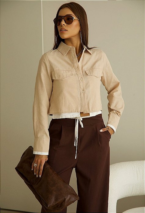Camisa curta Elena