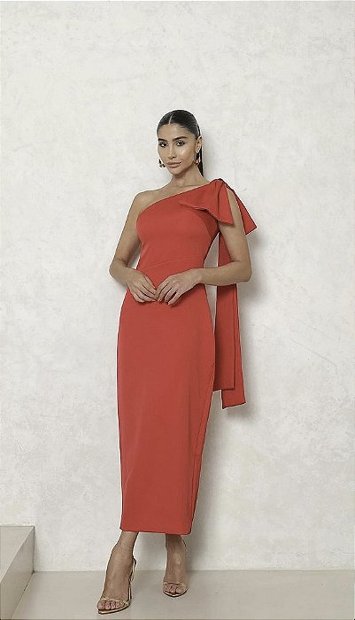 Vestido Midi Samanta Vermelho