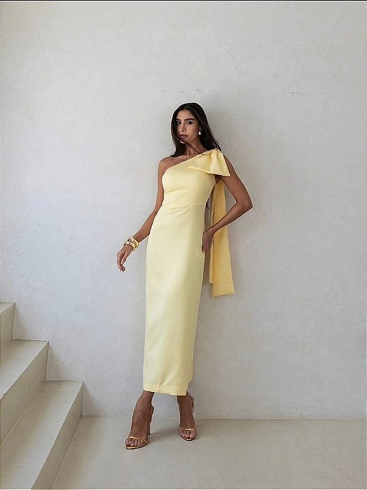 Vestido Midi Samanta Amarelo