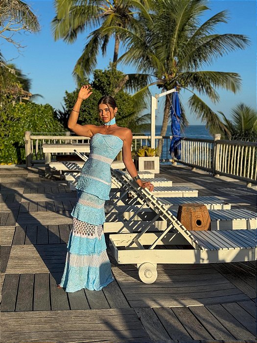Vestido Tricot  Adriana Azul