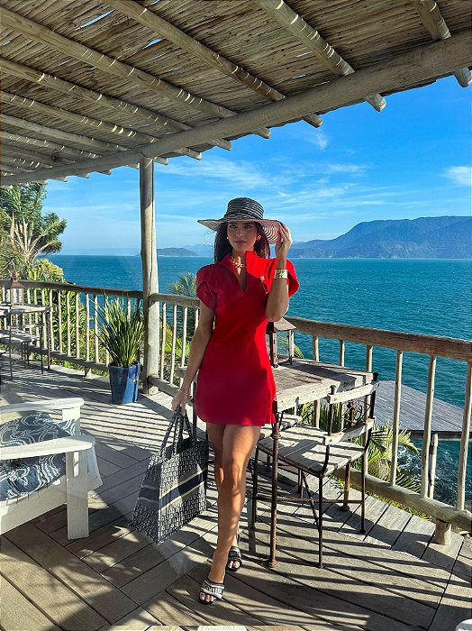 Vestido Tricot Raphaeli vermelho