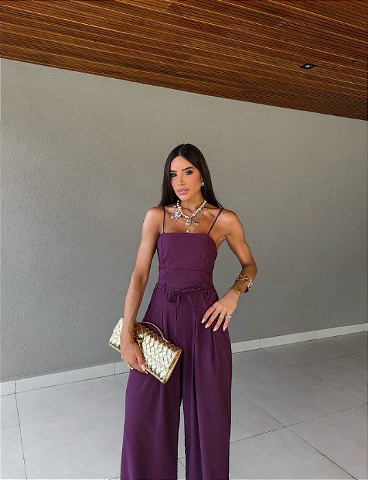 Macacão Alfaiataria Kellen Roxo