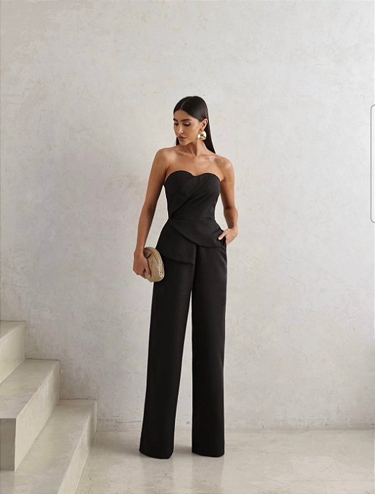 Macacão Alfaiataria Carola Preto