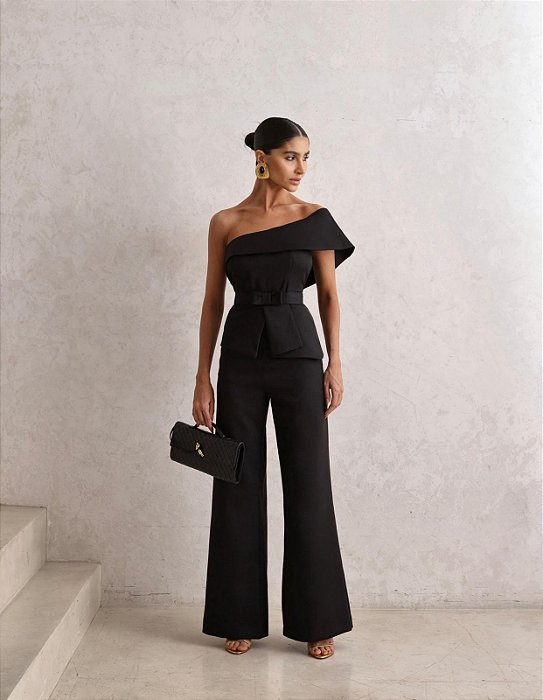 Macacão alfaiataria Olivia Preto