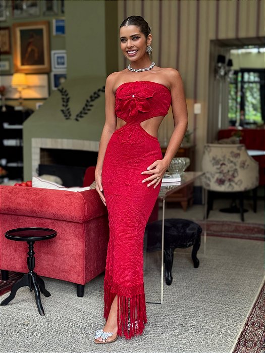 Vestido Tricot Dandara Vermelho