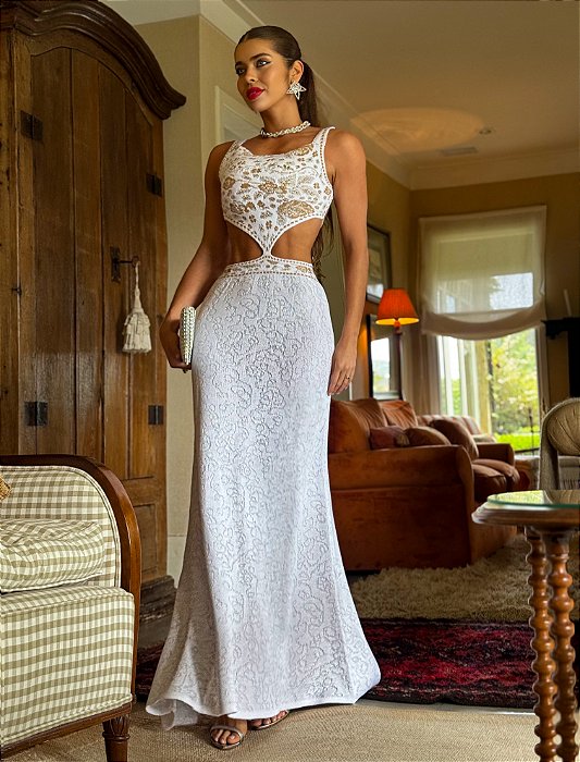 Vestido Tricot longo Leila Luxo OFF