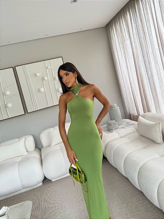 Vestido Longo Ananda Verde