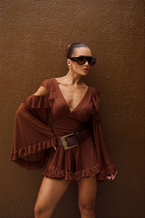 Macacão Kyra marrom