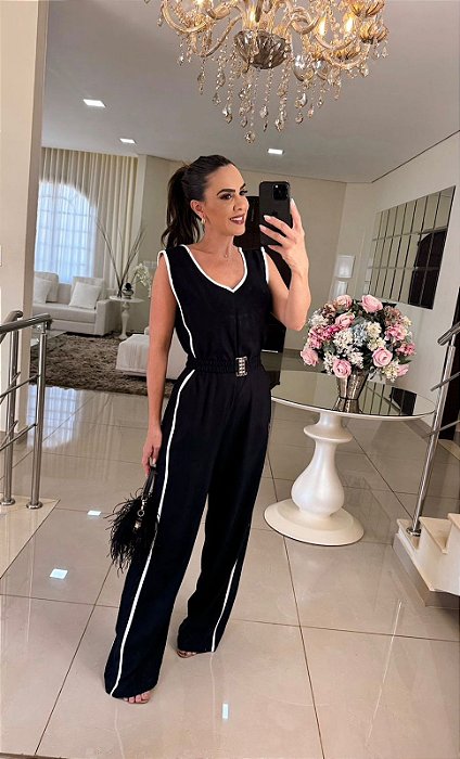 Macacão Celina Preto