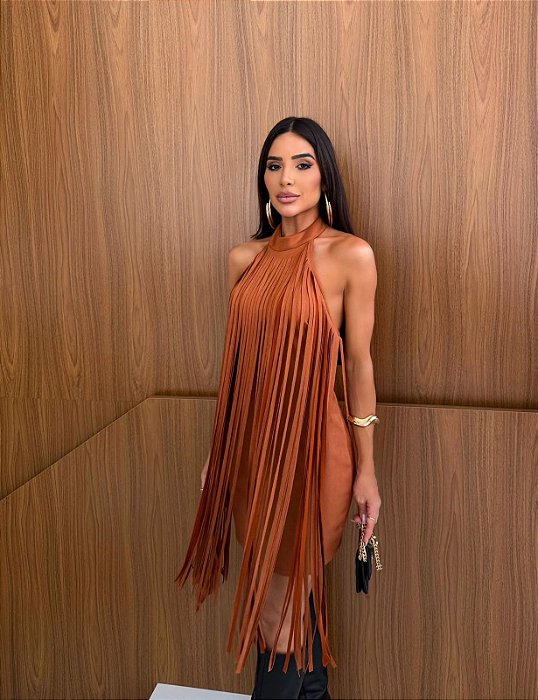 Vestido Camargo Caramelo